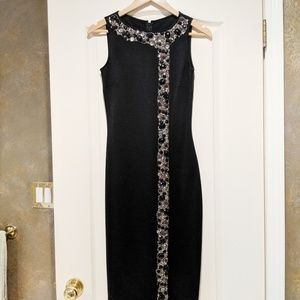 St John's black dress with rhinestones